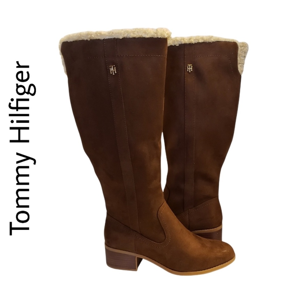 TOMMY HILFIGER Dray Suede Brown Boots size 7,5 NEW
